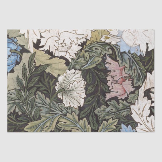 PAPEL DE SEDA: WILLIAM MORRIS : ESTUDIO FLORAL (Anverso)