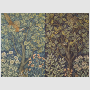 Papel De Seda William Morris Faisán Árbol Flor