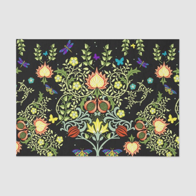 Papel De Seda William Morris Floral (Anverso)