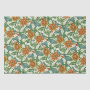 Papel De Seda William Morris Flores de Flores Florales de Estem
