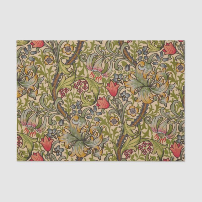 Papel De Seda William Morris Golden Lily Antique (Anverso)