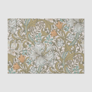 Papel De Seda William Morris Golden Lily Blue Gold