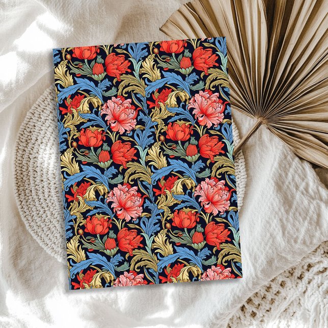 Papel De Seda William Morris inspirado en el verde del sabio azu (William Morris inspired pink blue sage green Tissue Paper)