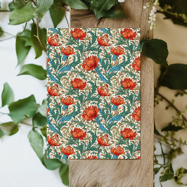 Papel De Seda William Morris inspirado en la terracota verde pas