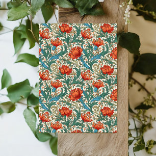 Papel De Seda William Morris inspirado en la terracota verde pas