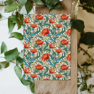 Papel De Seda William Morris inspirado en la terracota verde pas