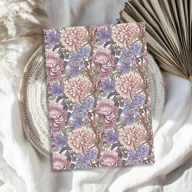 Papel De Seda William Morris inspirado en polvorientos púrpura r (William Morris inspired dusty pink pale purple Tissue Paper)