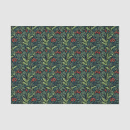 Papel De Seda William Morris inspiró a los Navidades Red Holly B