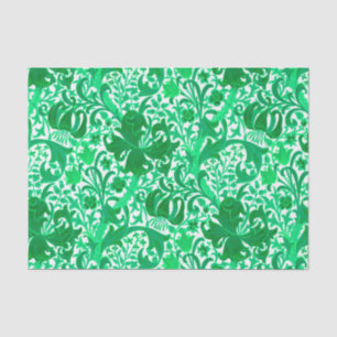 Papel De Seda William Morris Iris y Lily, Jade Green
