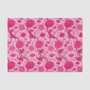Papel De Seda William Morris Jacobean Floral, Fuchsia Pink