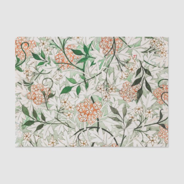 PAPEL DE SEDA: WILLIAM MORRIS: JASMINE  (Anverso)