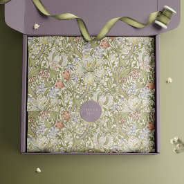 Papel De Seda William Morris Lily Art Nouveau Floral Tejido Pape