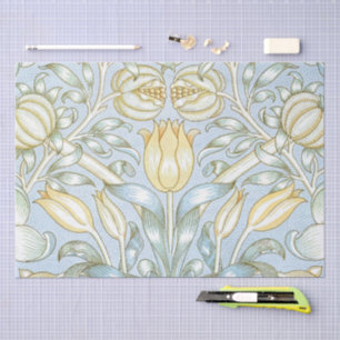 Papel De Seda William Morris Lily y el patrón de flores de grana
