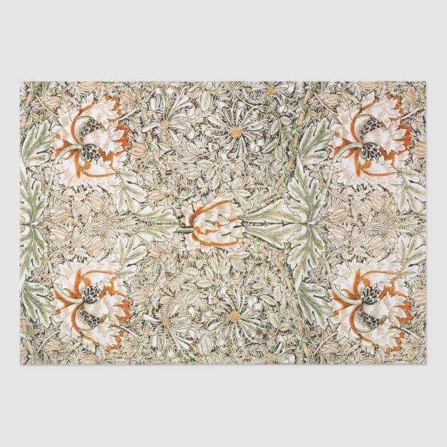 PAPEL DE SEDA: WILLIAM MORRIS : MADRESELVA: 1876 (Anverso)