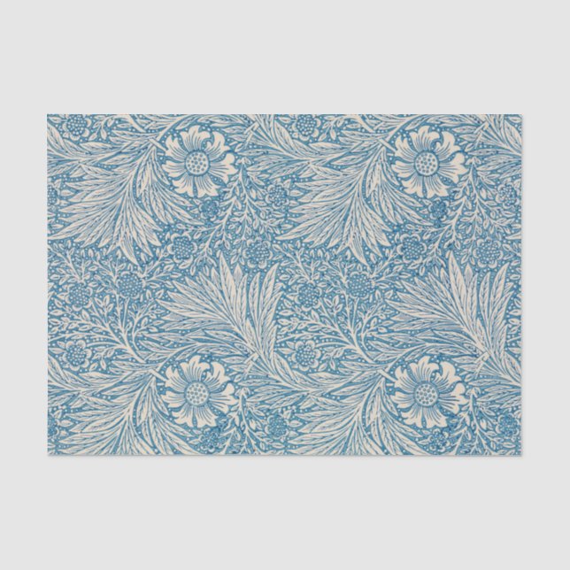 Papel De Seda William Morris - Marigold azul Art Nouveau (Anverso)