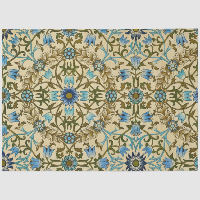 Papel De Seda William Morris- Patrón antiguo de vid y flor de 18 (Anverso)