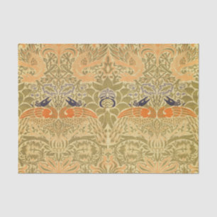 Papel De Seda William Morris Peacock Dragon Artesanía Vintage 