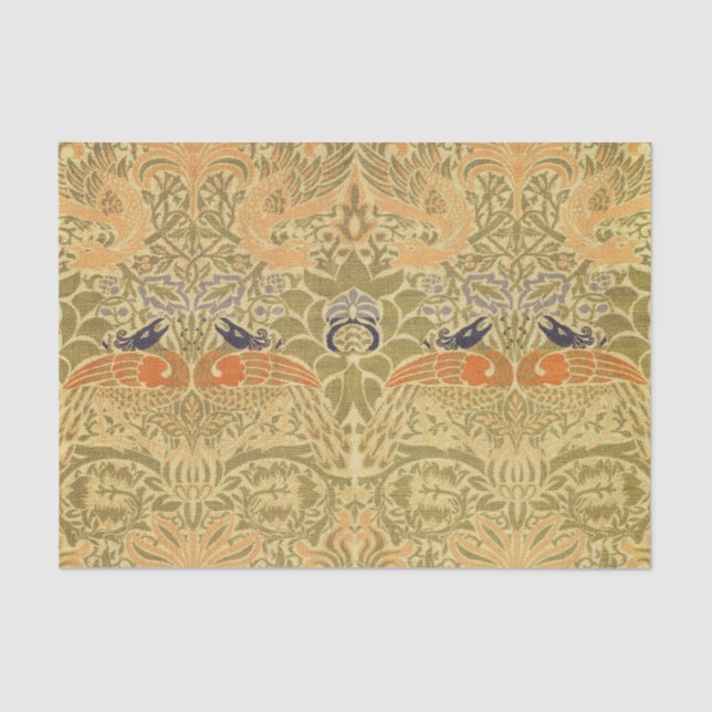 Papel De Seda William Morris Peacock & Dragon Arts & Crafts (Anverso)