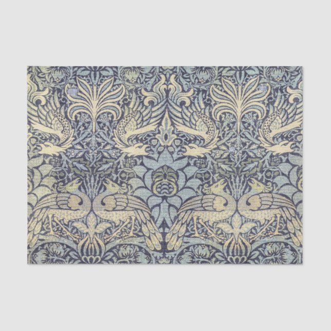 Papel De Seda William Morris Peacock y Dragon (Anverso)