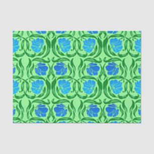 Papel De Seda William Morris Pimpernel, Blue & Lime Green