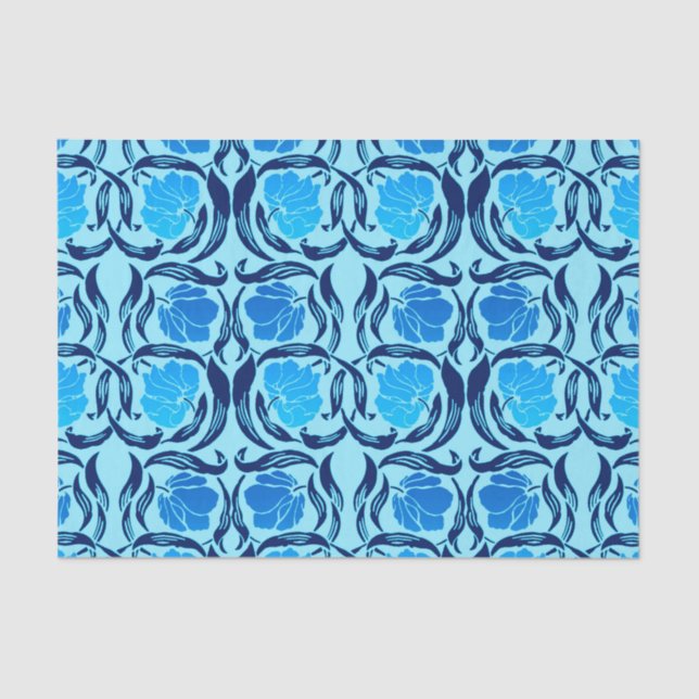 Papel De Seda William Morris Pimpernel, Denim & Light Blue (Anverso)