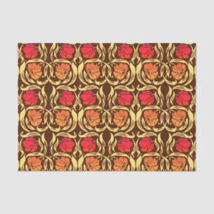 Papel De Seda William Morris Pimpernel, Rust Naranja y Brown