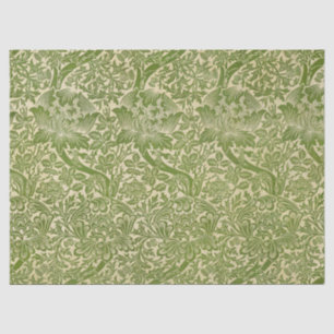 Papel De Seda William Morris Rosa y Thistle Floral Green