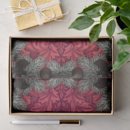 Papel De Seda William * Morris Santa Spruce Rich Cherry