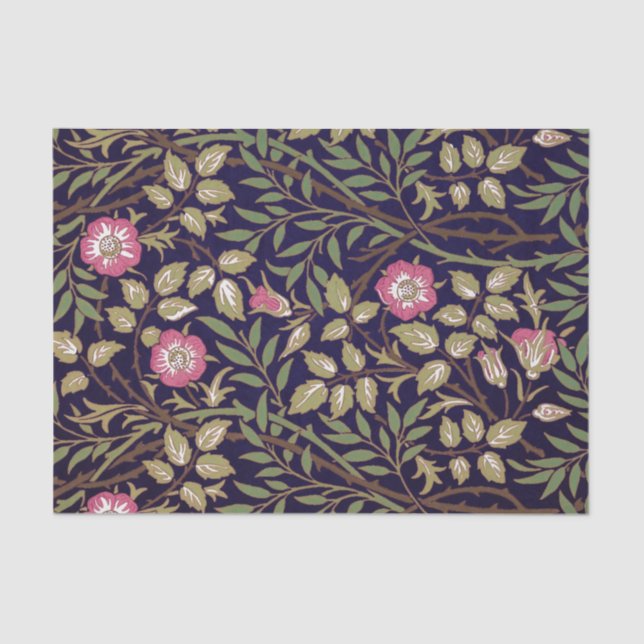 Papel De Seda William Morris Sweet Briar Floral Art Nouveau (Anverso)