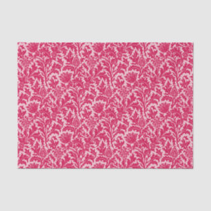 Papel De Seda William Morris Thistle Damask, Fuchsia Pink