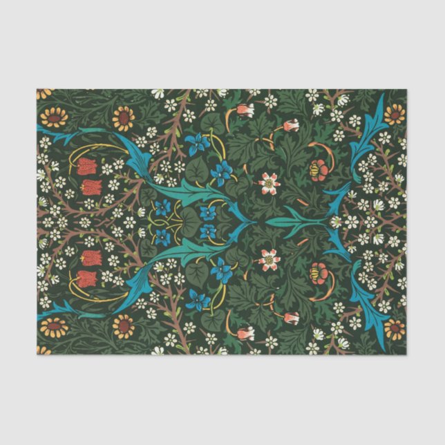 PAPEL DE SEDA: WILLIAM MORRIS : TULIPS (Anverso)