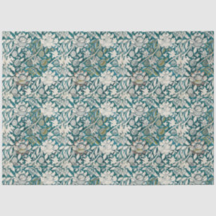 Papel De Seda William Morris Verde azulado desalojo de Cottageco