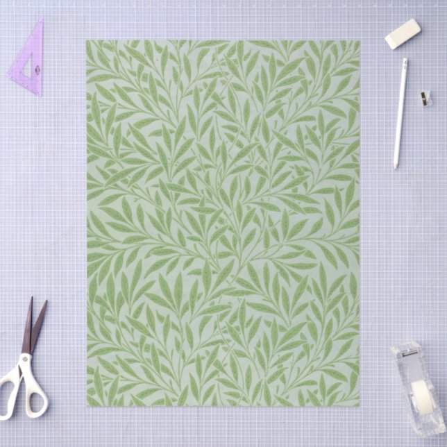 Papel De Seda William Morris Willow Flower Classic Green (Artesanía)