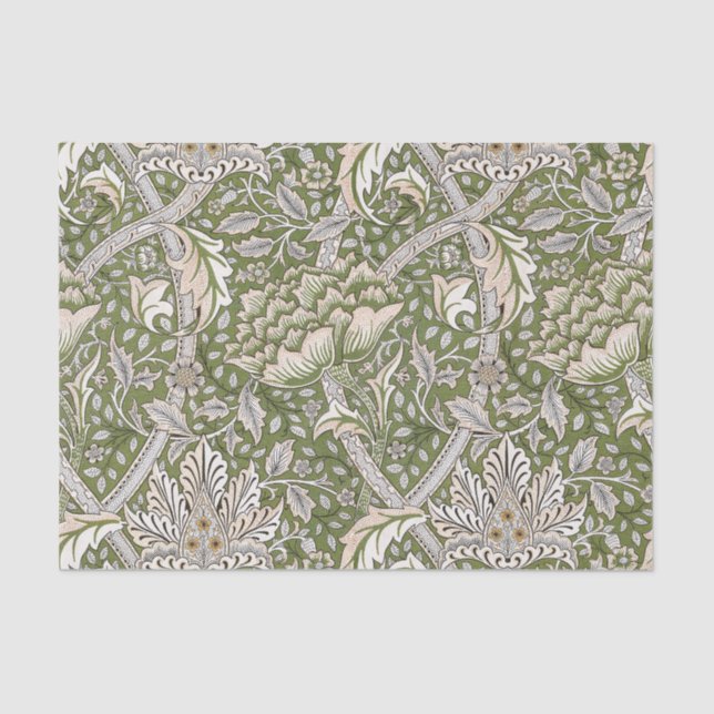 Papel De Seda William Morris Windrush floral clásico (Anverso)