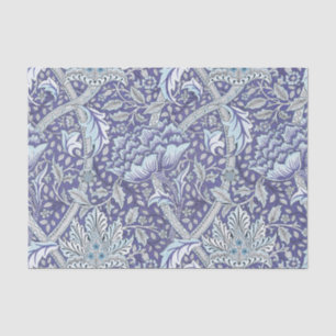 Papel De Seda William Morris Windrush flores azules florales