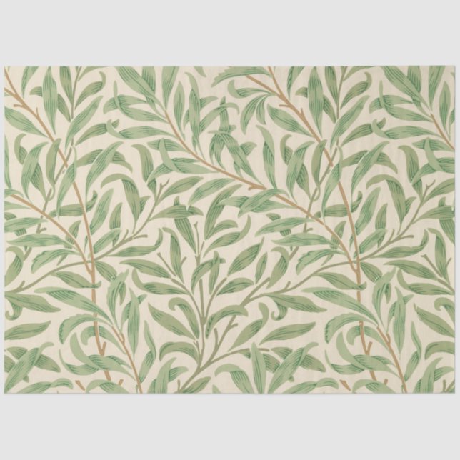 Papel De Seda Willow Bough (por William Morris) (Anverso)