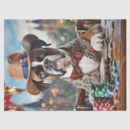 Papel De Seda Willy el Salvaje Oeste, Boxer jugando Póquer