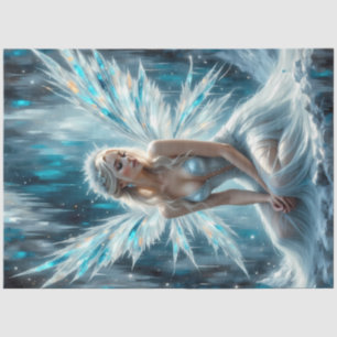 Papel De Seda Wings Glacial Hielo Angel Gótico Invierno