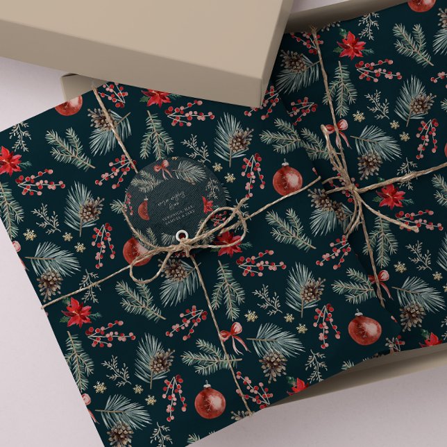 Papel De Seda Winter Botanicals Coquette Bow | Christmas (Subido por el creador)
