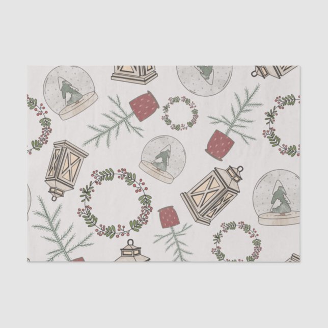 Papel De Seda Winter Farmhouse (Anverso)