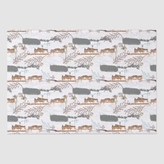 Papel De Seda Winter Horse Farm Magnolias (Anverso)