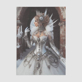 Papel De Seda Winter Ice Queen Steampunk Victorian Industrial