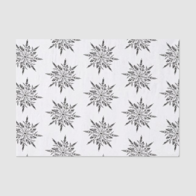 Papel De Seda Winter Icy Snowflakes (Anverso)