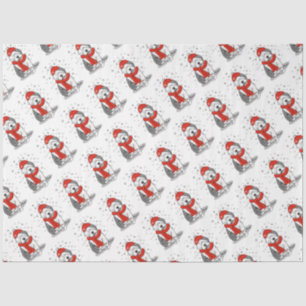 Papel De Seda Winter (rojo) Perro inglés viejo (gris 1) lindo