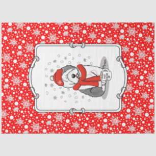 Papel De Seda Winter (rojo) Viejo perro pastor inglés gris 1 fer