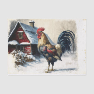 Papel De Seda Winter Rooster