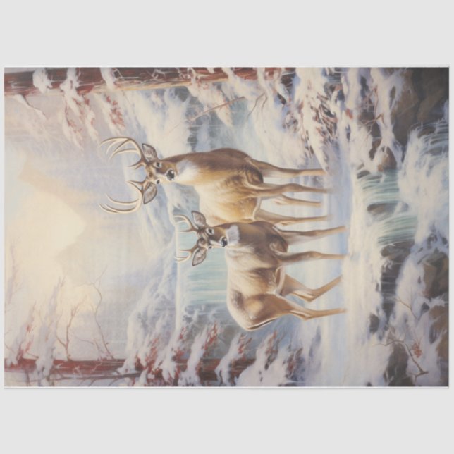 Papel De Seda Winter Wonder Deer (Anverso)