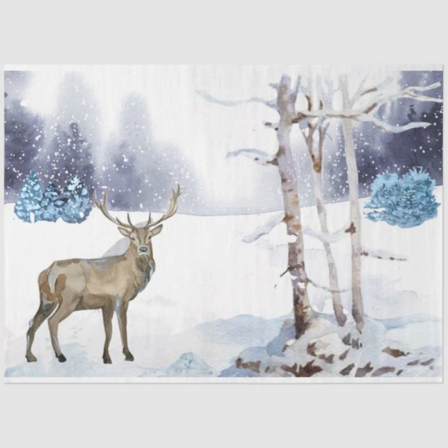 Papel De Seda Winter Woodland Emphemera Series Design 1 (Anverso)