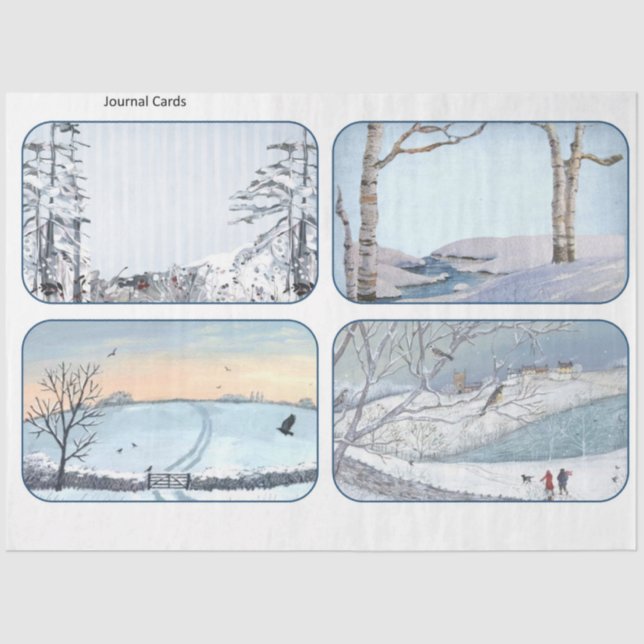 Papel De Seda Winter Woodland Emphemera Series Design 10 (Anverso)