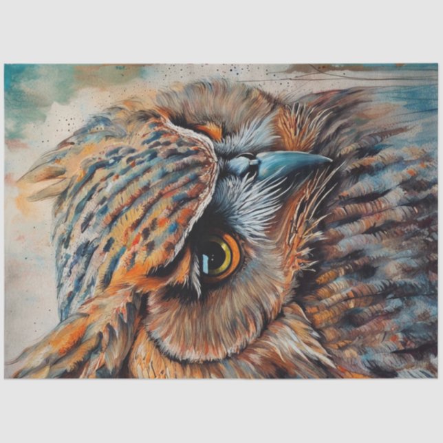 Papel De Seda Wise Old Owl Decoupage Paper (Anverso)